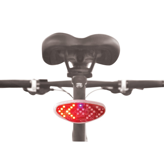 Eclairage vélo directionnel usb arrière sur tige de selle avec clignotant et bouton indicateur de direction sans fil PCP