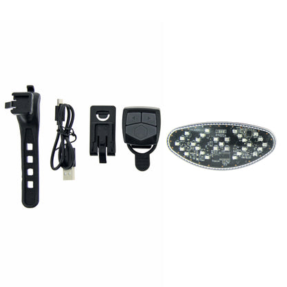 USB directional rear bike light for seat post with turn signal and wireless direction indicator button PCP