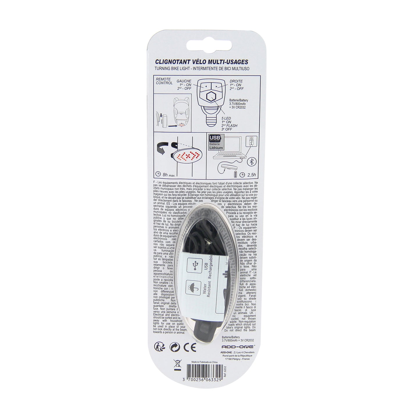 USB directional rear bike light for seat post with turn signal and wireless direction indicator button PCP