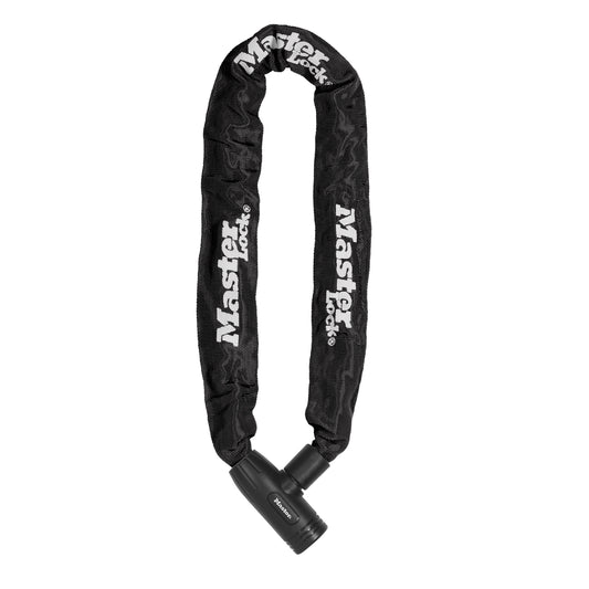 Bicycle - Scooter Chain Lock Masterlock Steel 8mm Diameter 90cm Length Black - Supplied with 2 Keys - Security Level 8