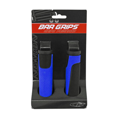 Poignées VTT Newton rubber noir bleu 125mm