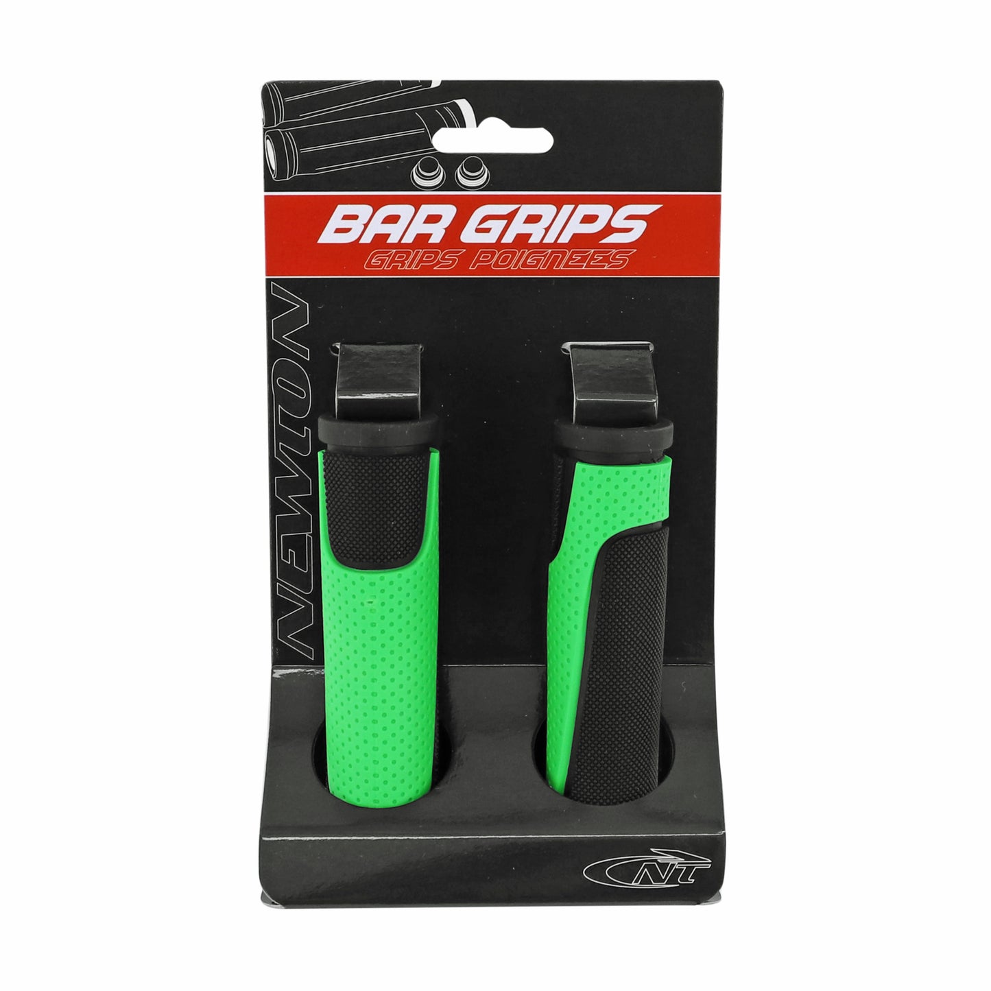 Poignées VTT Newton rubber noir vert 125mm