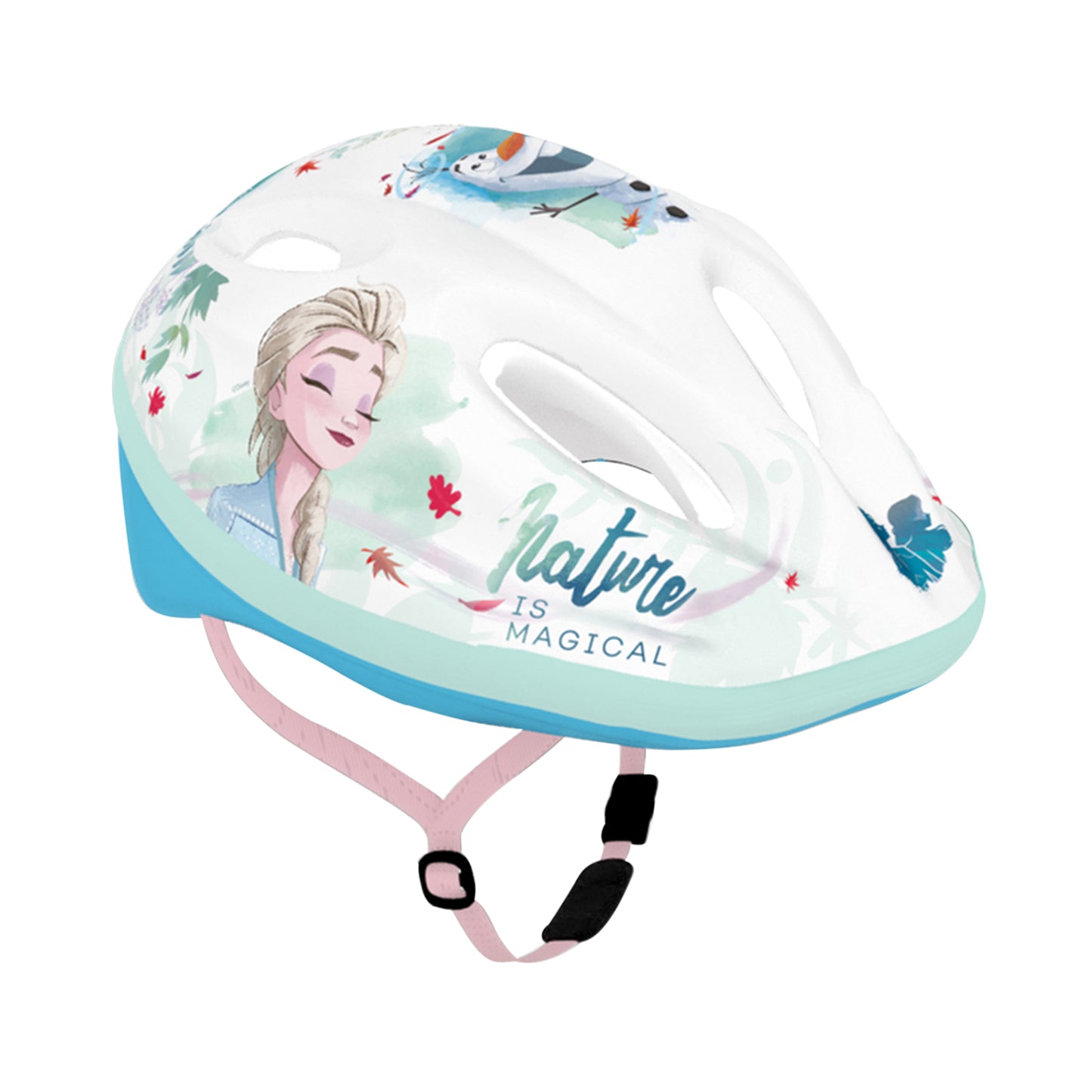 Casque vélo enfant Disney v2 frozen blanc avec molette réglage