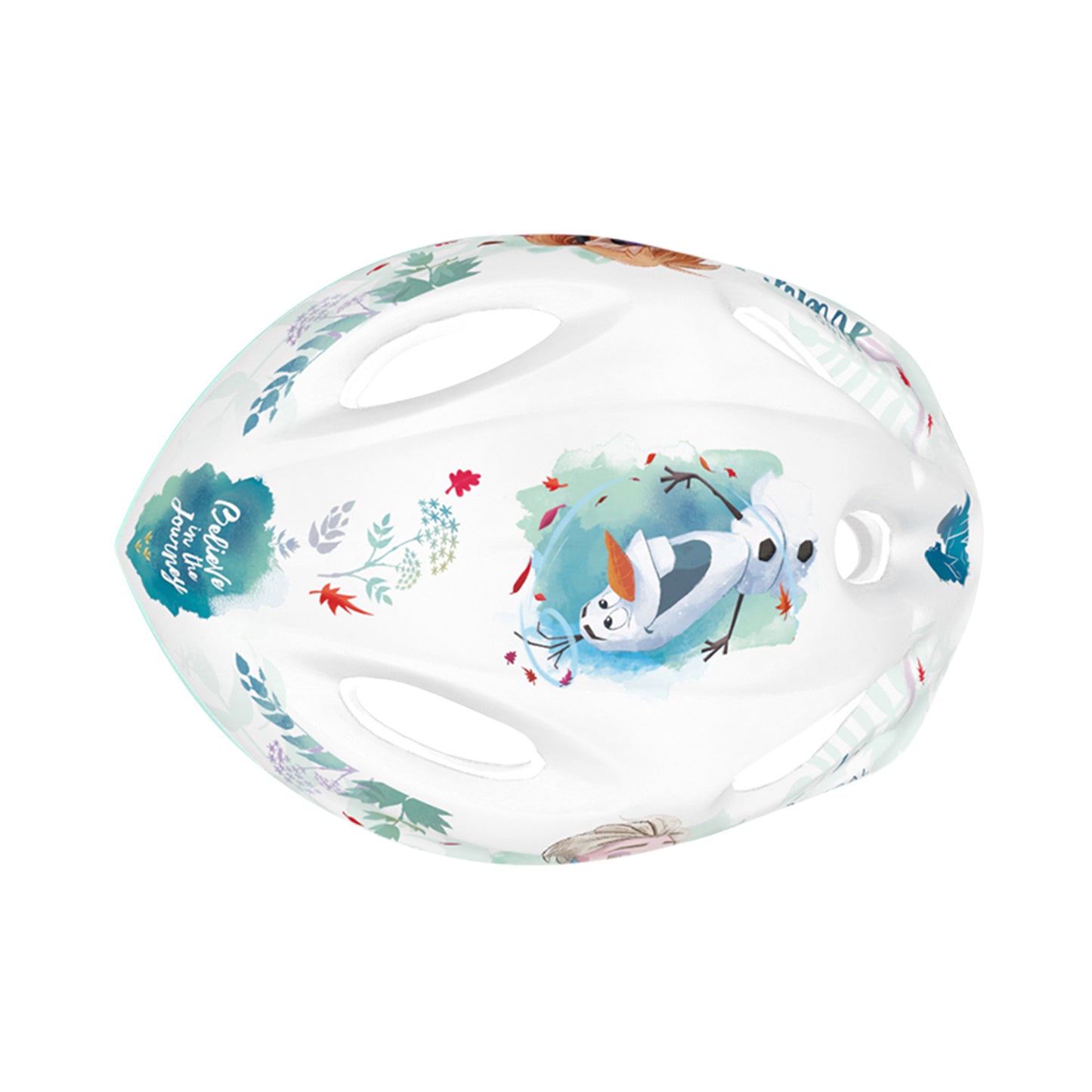 Casque vélo enfant Disney v2 frozen blanc avec molette réglage