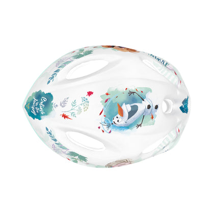 Casque vélo enfant Disney v2 frozen blanc avec molette réglage