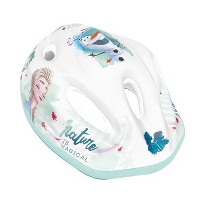Casque vélo enfant Disney v2 frozen blanc avec molette réglage