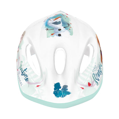 Casque vélo enfant Disney v2 frozen blanc avec molette réglage