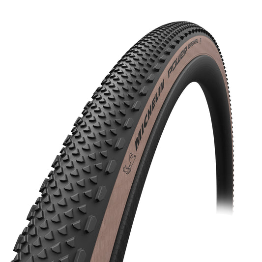 Pneu Gravel 700 X 47 Michelin Power Gravel Noir flanc Beige Tubeless Ready TS (47-622)