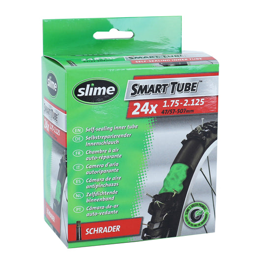 24 x 1.75-2.10 Slime Bicycle Inner Tube removable Schrader valve with anti-puncture sealant