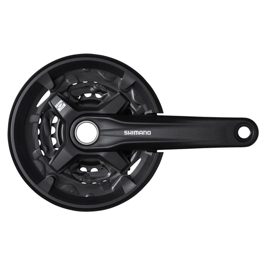 Shimano MT210 MTB crankset black 175 40x30x22 integrated axle chainguard