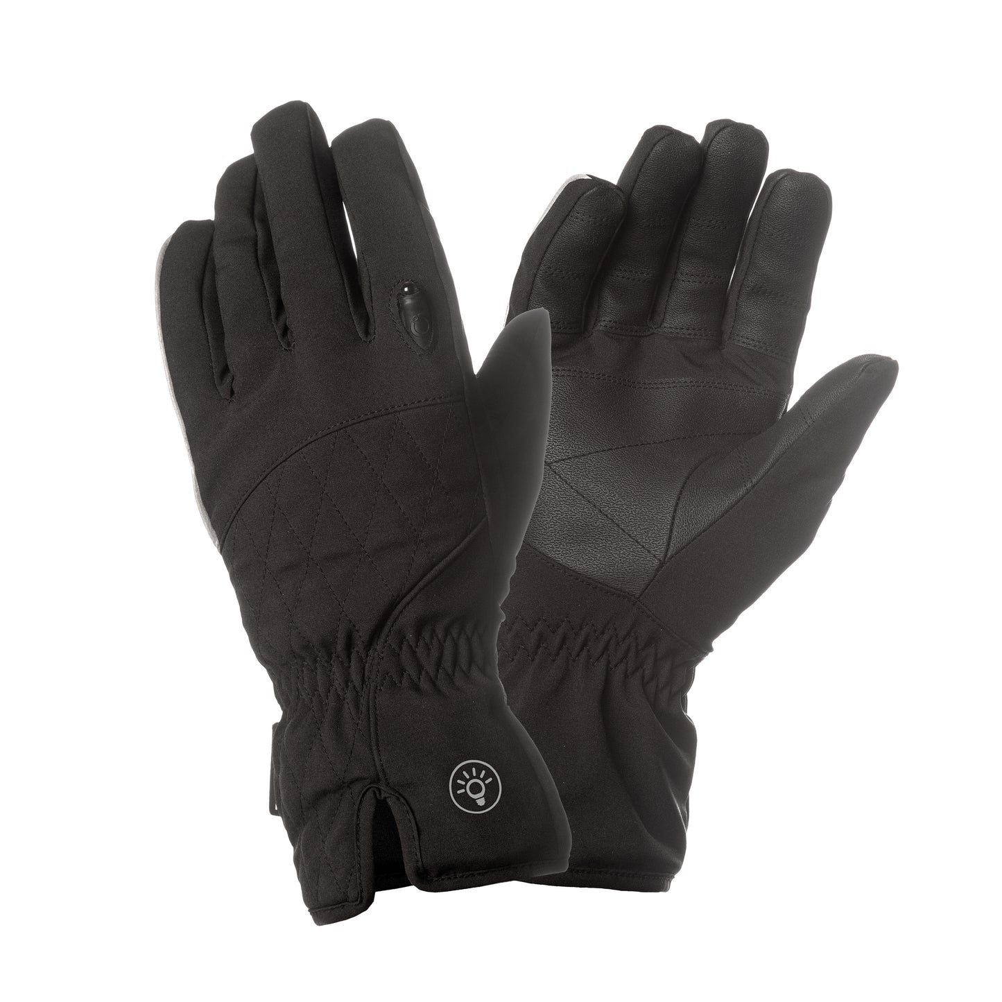 Gants vélo city long Tucano Lux Lady noir LED USB