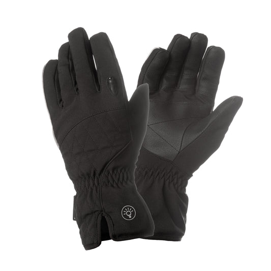 Tucano Lux Lady Black Long City Cycling Gloves LED USB
