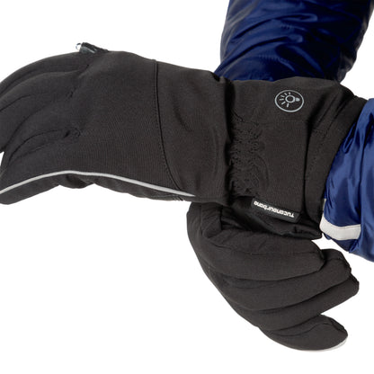 Gants vélo city long Tucano Lux noir LED USB