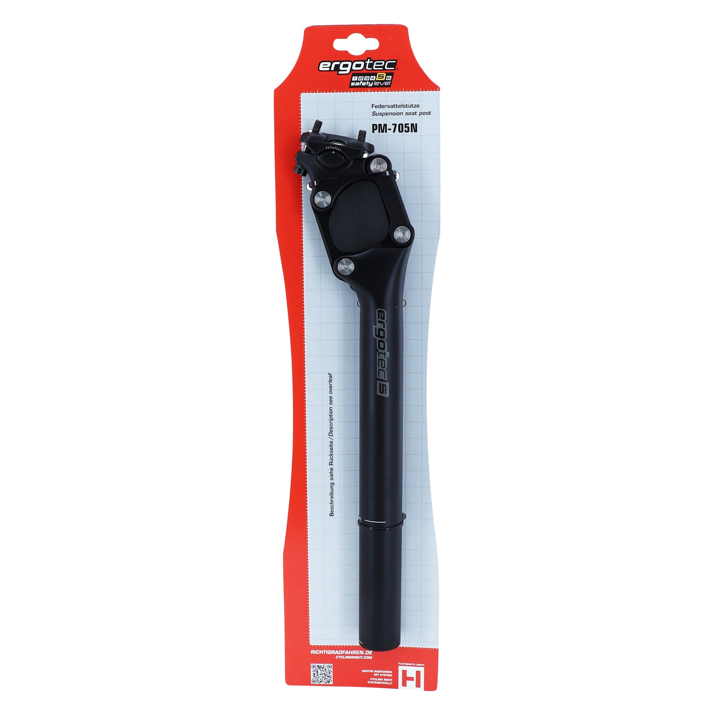 Tige de selle Ergotec Parallelogramme diam 27,2 L350 70-90 kg