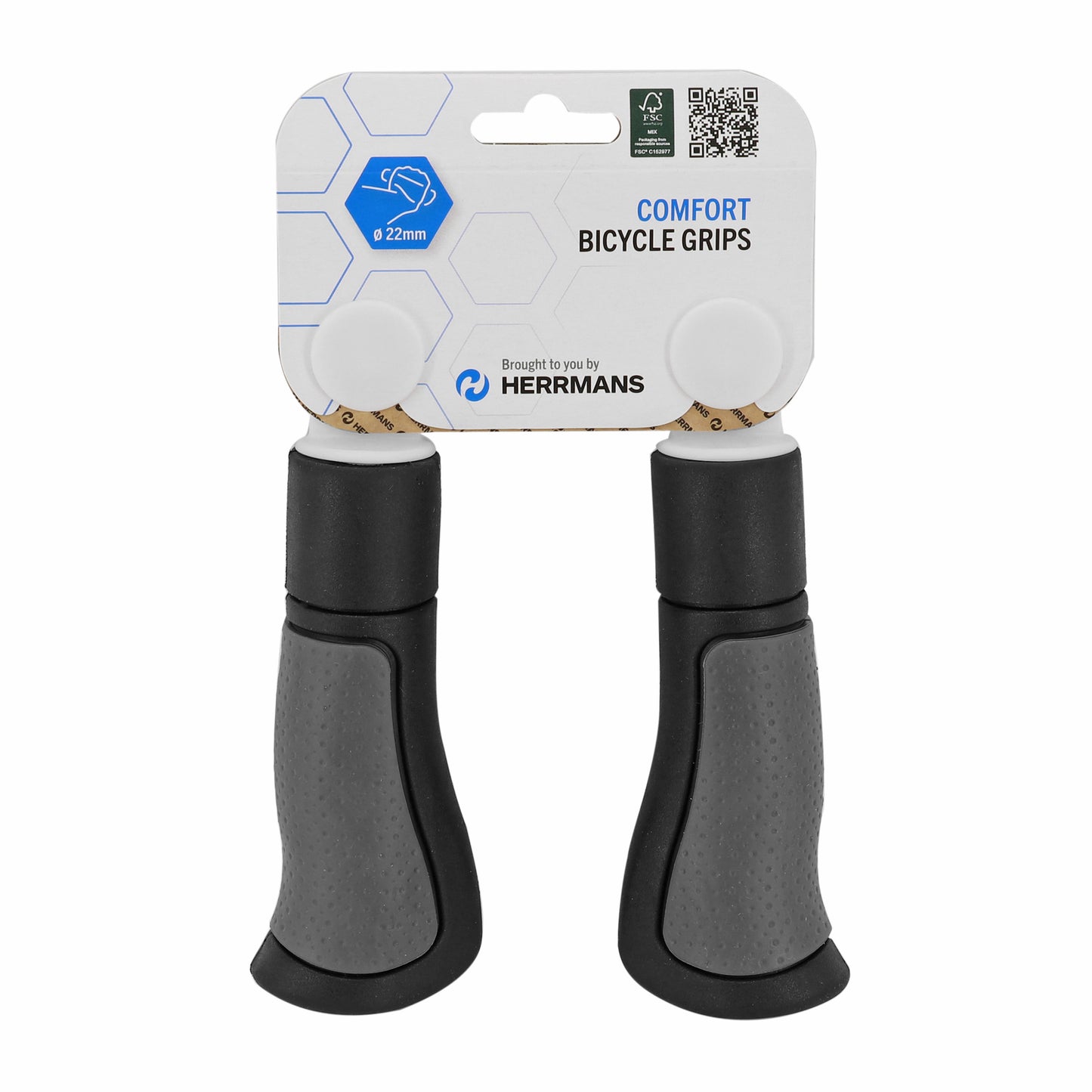 City Herrmans Ergo Dual-Density Grips Black Grey 120mm