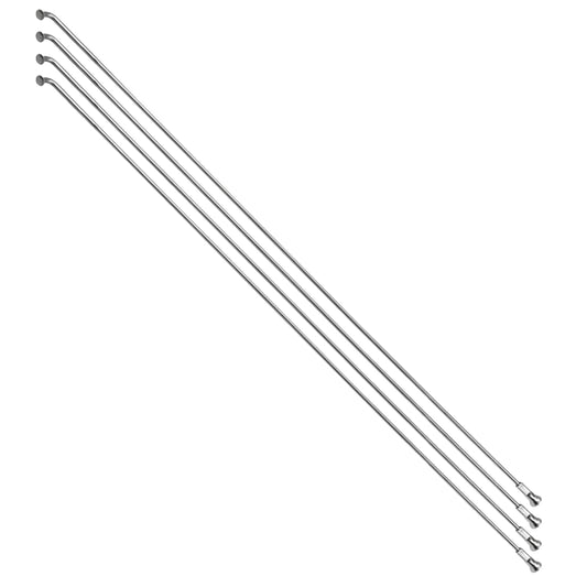 Rayon PCP renforcé inox argent 2mm/2,3mm coudé 200 mm x4