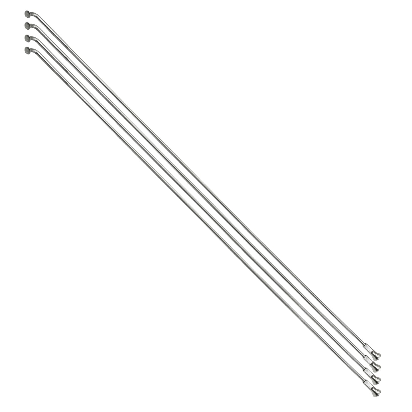 Rayon PCP renforcé inox argent 2mm/2,3mm coudé 305 mm x4