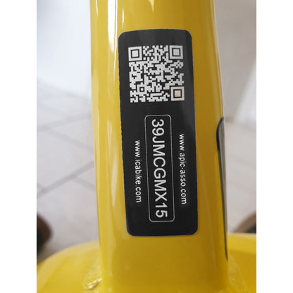 Etiquette d'identification-marquage vélo Antivol Auvray Icabike avec QR code