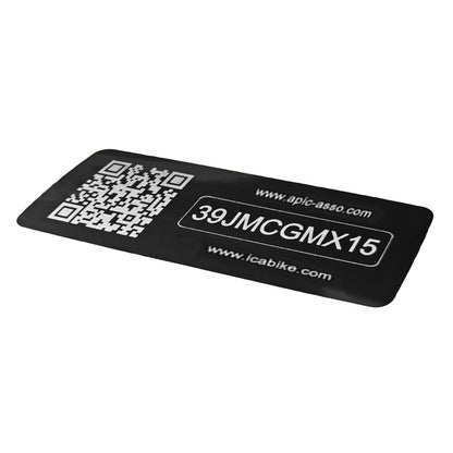 Etiquette d'identification-marquage vélo Antivol Auvray Icabike avec QR code