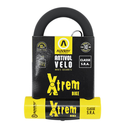 Antivol vélo U Auvray xtrem 80 x 150 mm diam 16 mm sans support niveau sécurité 10-10 - homologué SRA