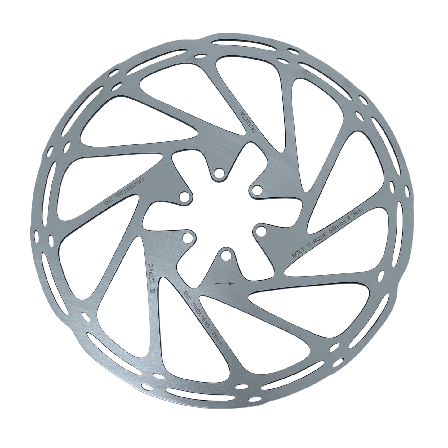 Disque de frein VTT 6 trous SRAM centerline 200mm argent