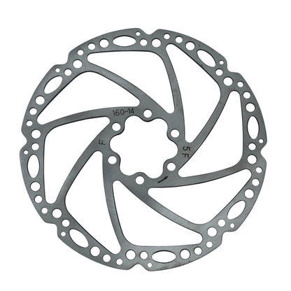 Disque de frein VTT 6 trous Brakco brake 160mm argent PCP