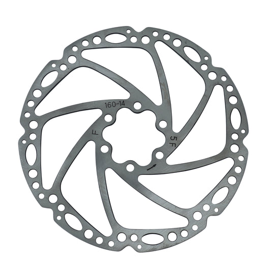 Disque de frein VTT 6 trous Brakco brake 160mm argent PCP