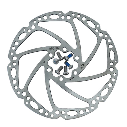 Disque de frein VTT 6 trous Brakco brake 160mm argent PCP