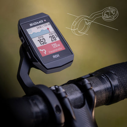 Sigma Rox 11.1 EVO GPS Cycling Computer, black, with heart rate monitor, altimeter, cadence + speed sensor