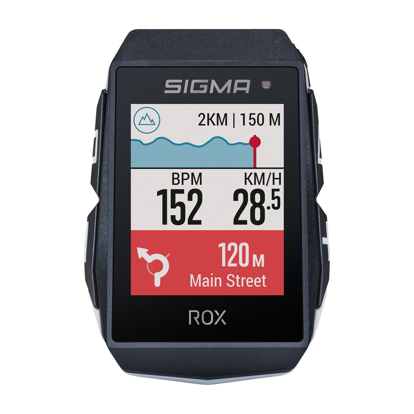 Sigma Rox 11.1 Evo GPS computer white with heart rate, altimeter, cadence + speed transmitter