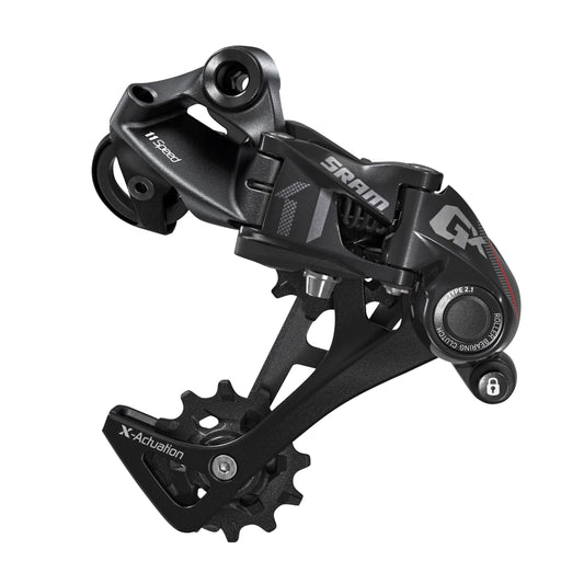 Dérailleur VTT arrière Sram 11v. GX chape longue noir-rouge mono plateau