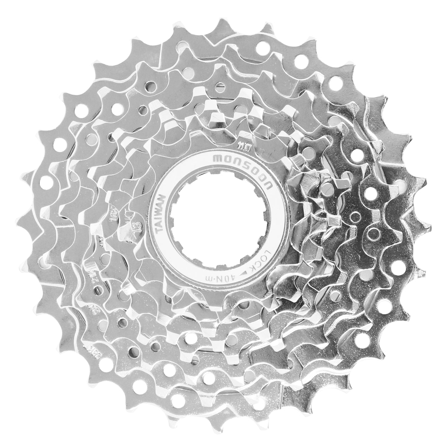 8-speed cassette. PCP 11-28 for Shimano-Sram MTB silver (sold individually) (11-12-14-16-18-21-24-28)