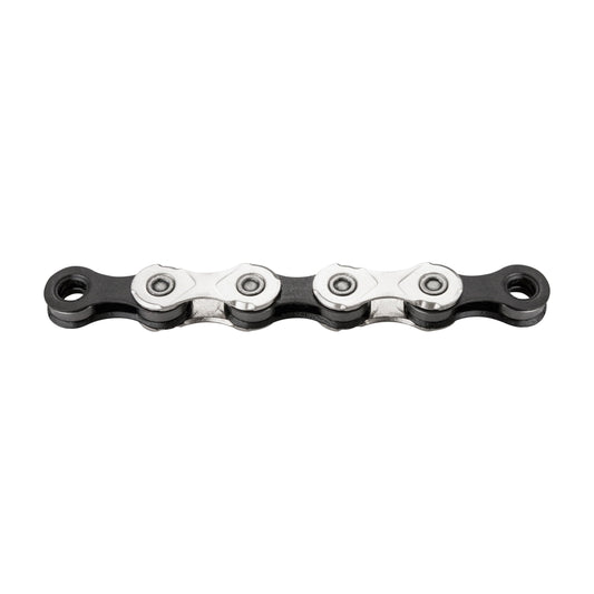 Chaîne vélo 11v. Route-VTT Kmc argent-noir 114 maillons compatible Shimano-Sram