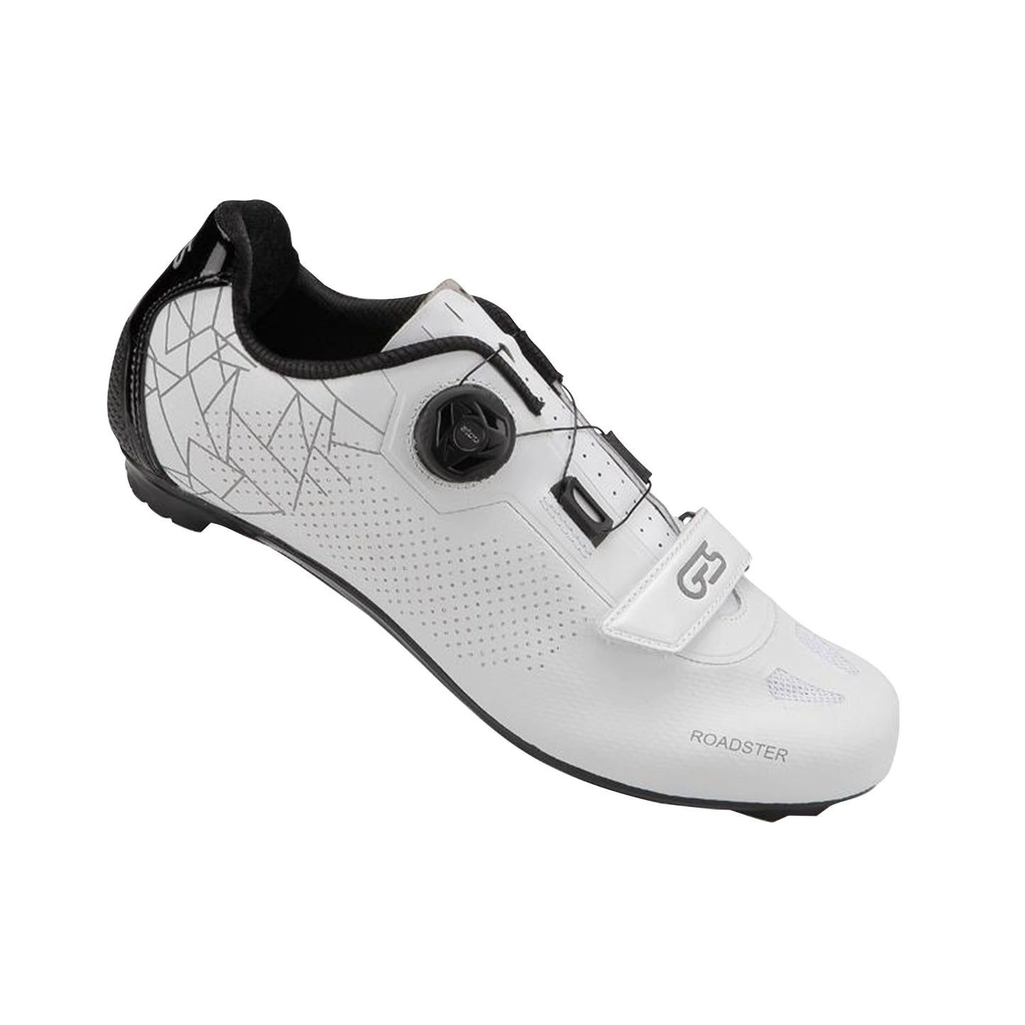 Road shoes Ges roadster2 white microclip atop-velcro fastening Look-Shimano compatible