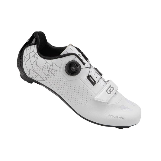 Chaussures route Ges roadster2 blanc fixation microclip atop-velcro compatible Look-Shimano