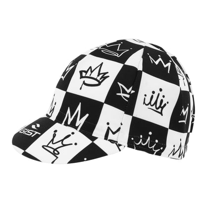 Casquette vélo déco king noir-blanc Gist