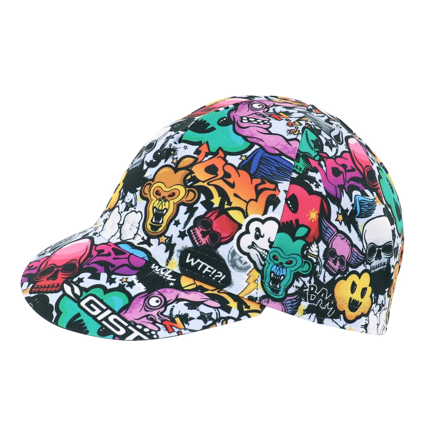 Casquette vélo déco covering monstres fuck multicolor Gist
