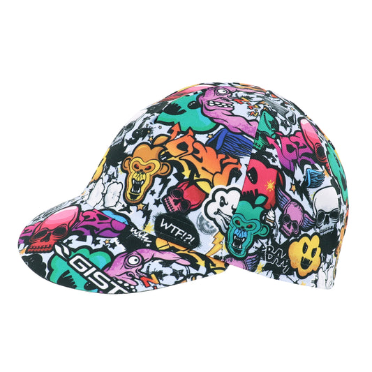 Casquette vélo déco covering monstres fuck multicolor Gist