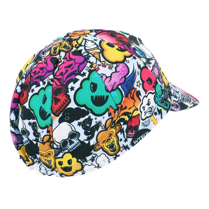 Casquette vélo déco covering monstres fuck multicolor Gist