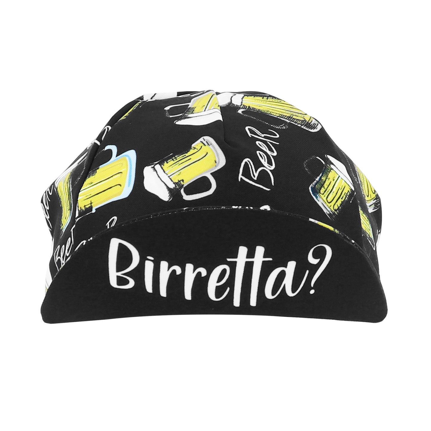 Casquette vélo déco bière noir / jaune Gist