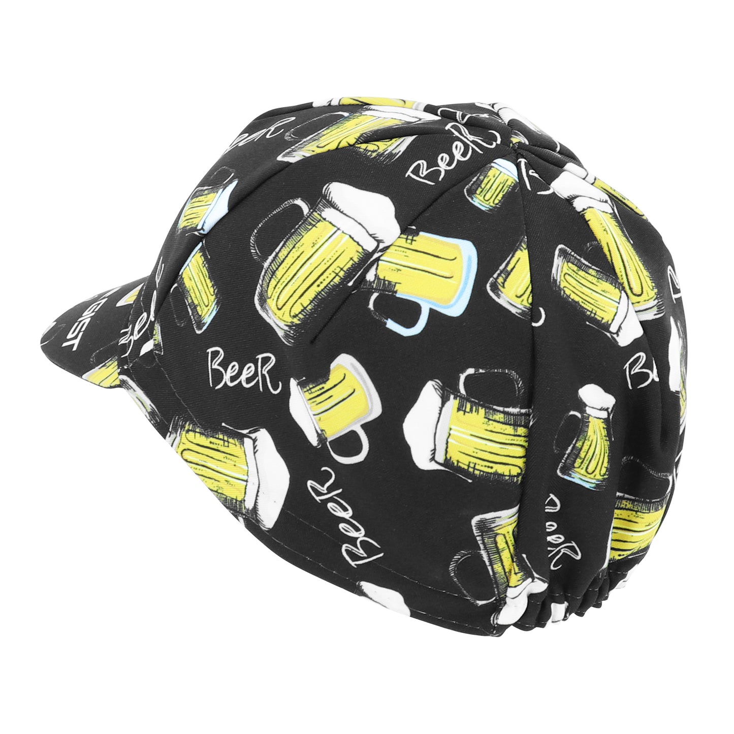 Casquette vélo déco bière noir / jaune Gist