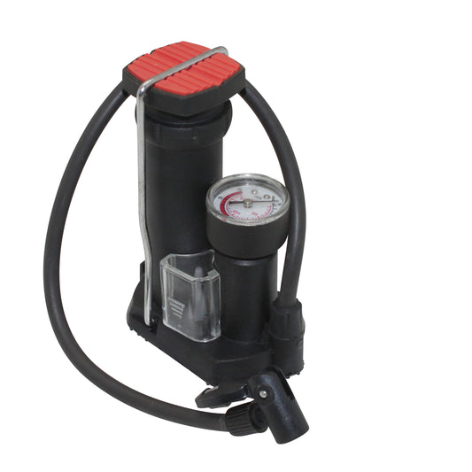 Black plastic PCP foot pump 12 bar pressure gauge