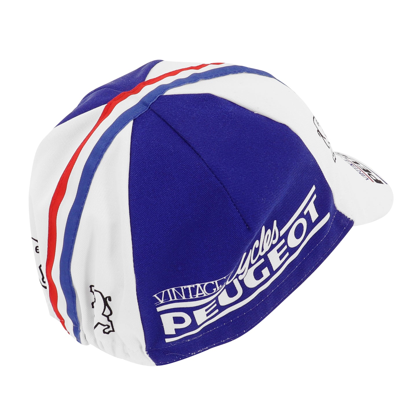 Casquette vélo équipe vintage peugeot bleu / blanc / rouge Gist