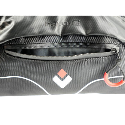 Sacoche de cintre Hapo.g cyclindre noir fixation velcros 2l l25 x l13.5 x h10