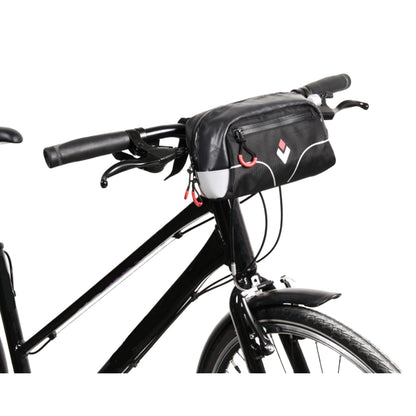 Sacoche de cintre Hapo.g cyclindre noir fixation velcros 2l l25 x l13.5 x h10