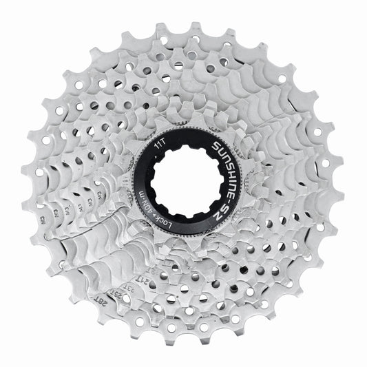 Cassette 11v. PCP 11-28 pour Shimano-Sram route argent (11-12-13-14-15-16-17-19-21-24-28)