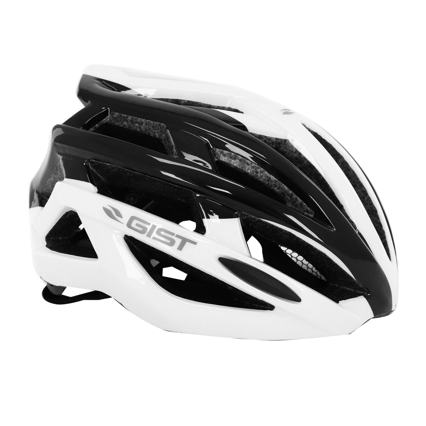 Casque vélo adulte Gist route planet blanc-noir in-mold