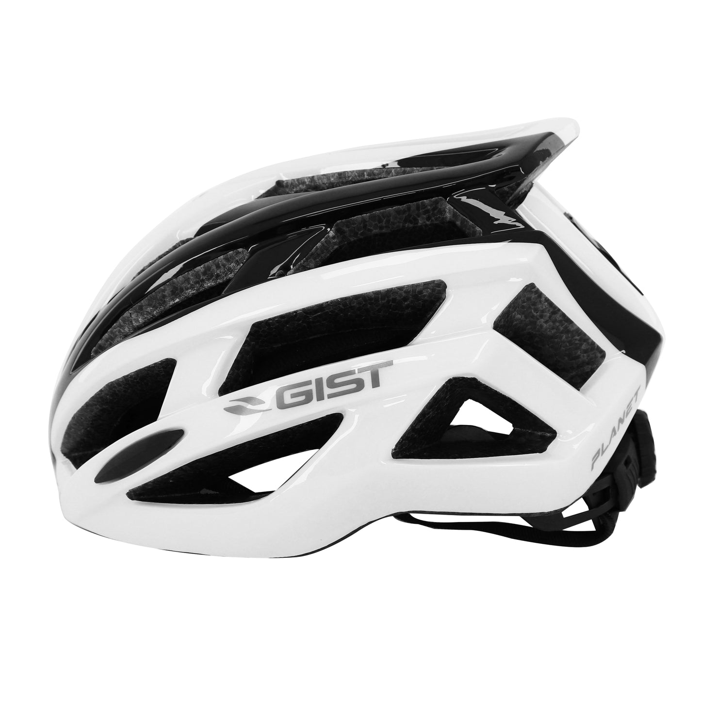 Casque vélo adulte Gist route planet blanc-noir in-mold