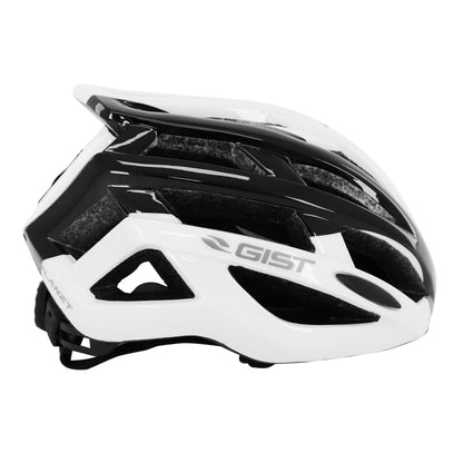 Casque vélo adulte Gist route planet blanc-noir in-mold
