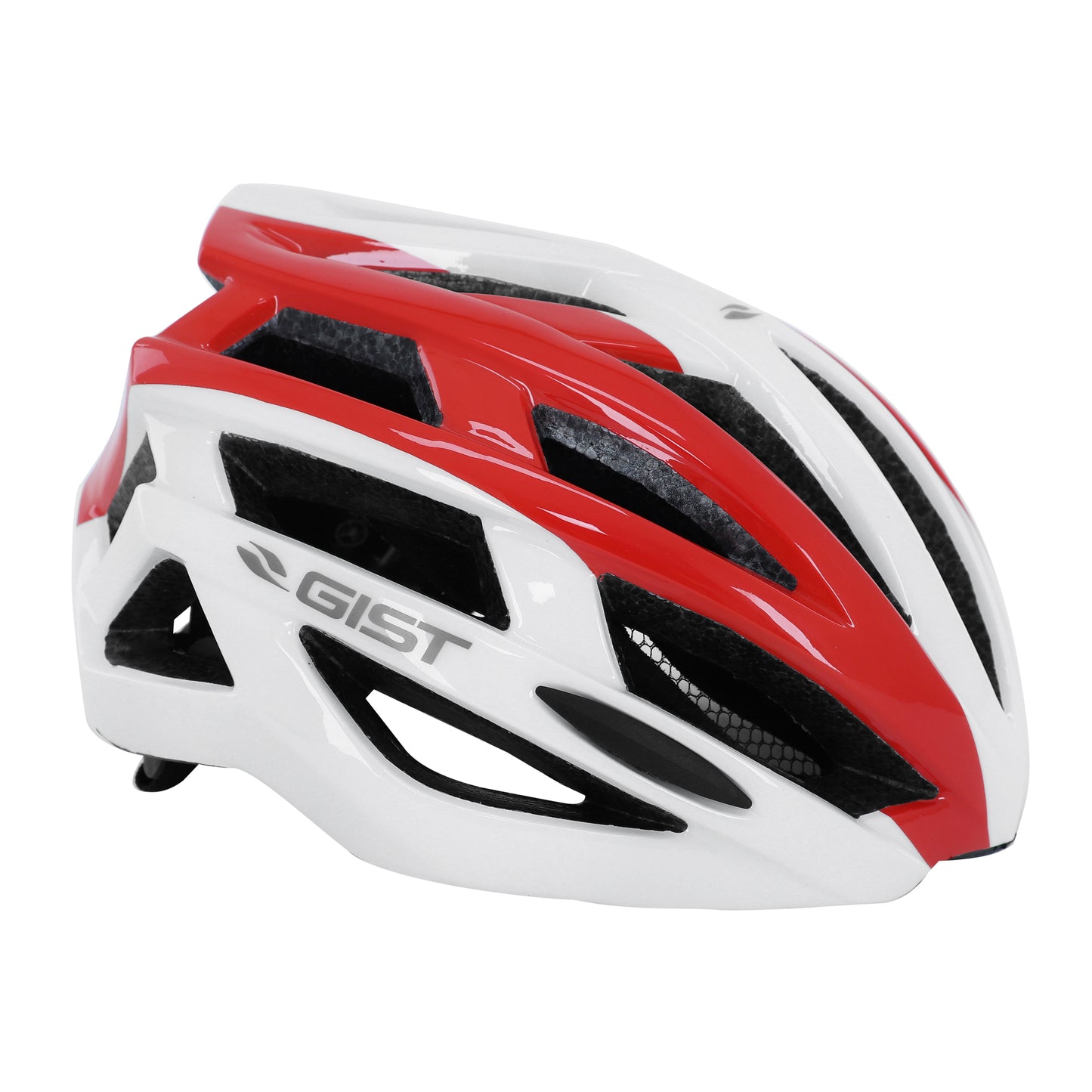 Casque vélo adulte Gist route planet blanc-rouge in-mold